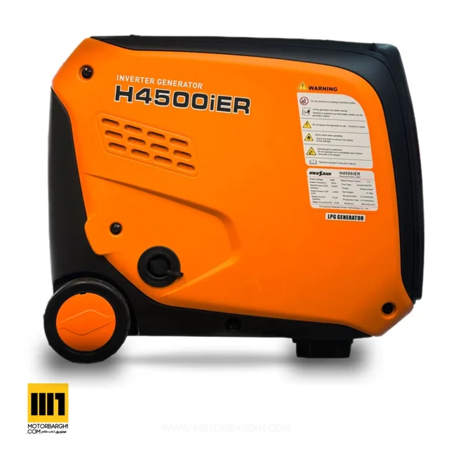 نمای سمت چپ موتوربرق هواسدان مدل h4500ie-r کم صدای اینورتری